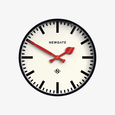 John Lewis Newgate Clocks Putney Wall Clock, Dia.45cm, Black
