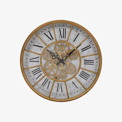 John Lewis Libra Interiors Blackwell Roman Numeral Skeleton Wall Clock, 40cm, Gold