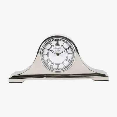 John Lewis Libra Interiors Quartz Retro Carriage Mantle Clock, Nickel