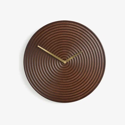 John Lewis Swoon Roche Wall Clock, 40cm, Brown