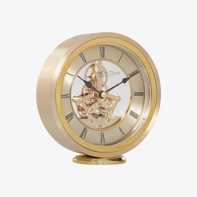 John Lewis London Clock Company Round Carriage Clock, Gold