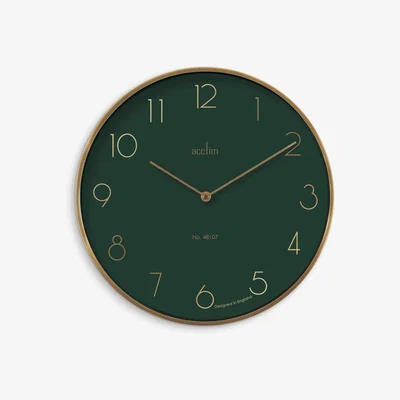 John Lewis Acctim Madison Analogue Quartz Wall Clock, 35cm, Urban Jungle/Gold