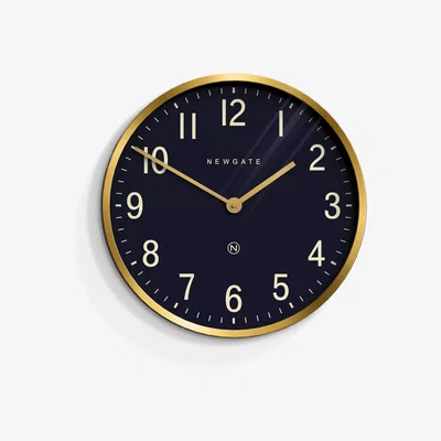 John Lewis Newgate Clocks Mr Edwards Analogue Wall Clock, 44.5cm, Petrol Blue/Brass