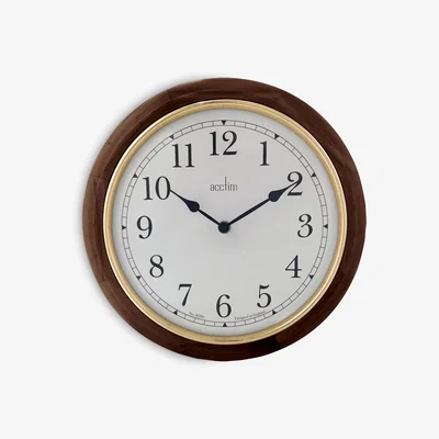 John Lewis Acctim Winchester Oak Wood Analogue Quartz Wall Clock, 31cm, Oak