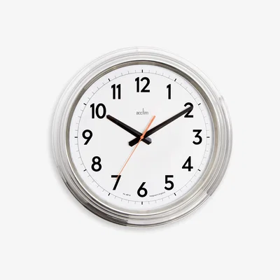 John Lewis Acctim Clayton Analogue Wall Clock, 40cm, Chrome