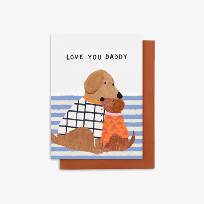 John Lewis Stop the Clock Design Love You Daddy Dogs Father's Day Card