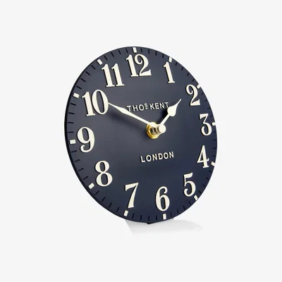 John Lewis Thomas Kent Arabic Numeral Analogue Mantel Clock, 15cm, Ink