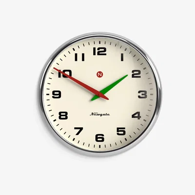 John Lewis Newgate Clocks Superstore Quartz Wall Clock, 40cm, Chrome