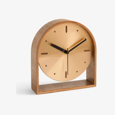 John Lewis John Lewis Mid Century Wood Mantel Clock, 16.5cm, Natural