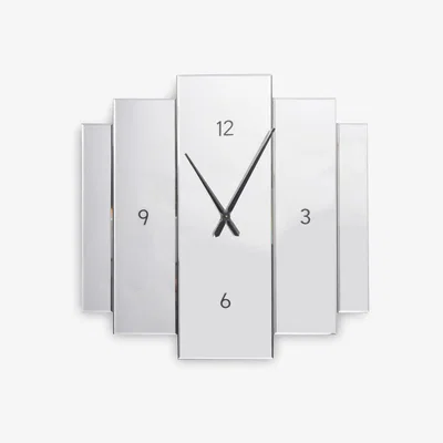 John Lewis Libra Stepped Mirror Wall Clock, 100cm, Clear
