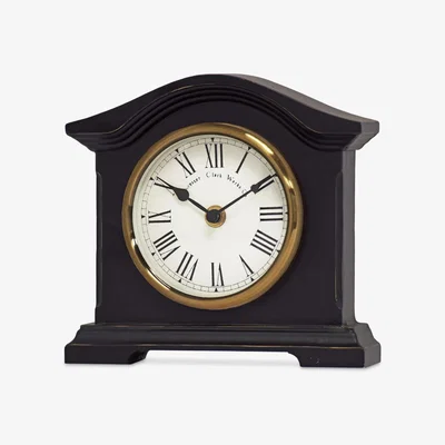 John Lewis Acctim Towcester Falkenburg Roman Numeral Quartz Mantel Clock, Distressed Black