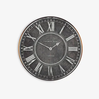 John Lewis Thomas Kent Flo Map Analogue Wall Clock, Black