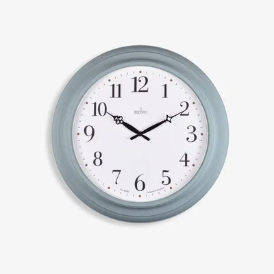 John Lewis Acctim Gendry Round Analogue Wall Clock, 50cm, Peppermint