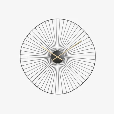 John Lewis John Lewis & Partners Organic Shape Metal Analogue Wall Clock, 60cm, Black