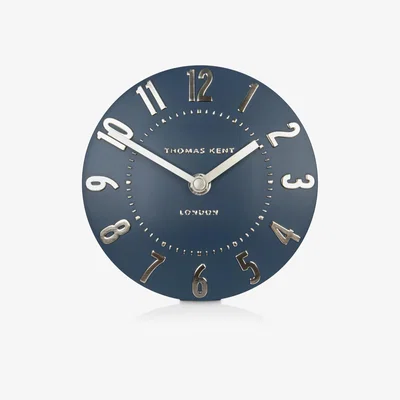 John Lewis Thomas Kent Mulberry Analogue Mantel Clock, 15cm, Midnight Blue