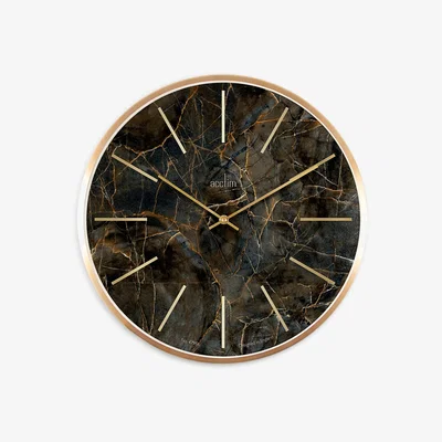 John Lewis Acctim Luxe Marble-Effect Analogue Quartz Wall Clock, 40cm, Green
