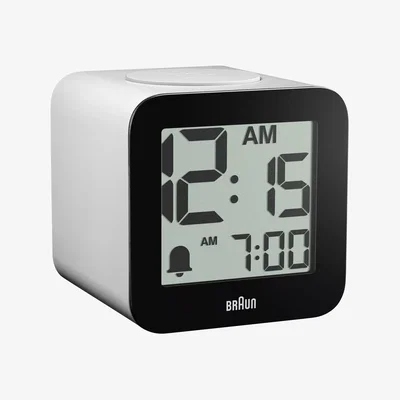 John Lewis Braun BC25 Time Speaking Digital Alarm Clock, White