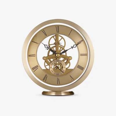 John Lewis Acctim Millenden Skeleton Mantel Carriage Clock, 13cm, Gold