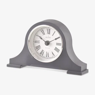 John Lewis Acctim Harston Napoleon Roman Numeral Mantel Clock, Aston Grey