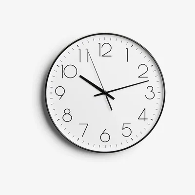 John Lewis ANYDAY John Lewis & Partners Embossed Arabic Numeral Analogue Wall Clock, 36cm, Black