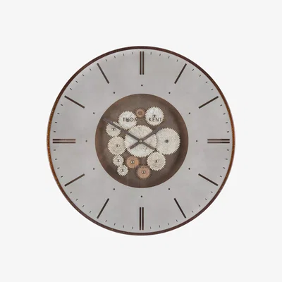 John Lewis Thomas Kent Clocksmith Cog Analogue Wall Clock, 53cm, Bronze