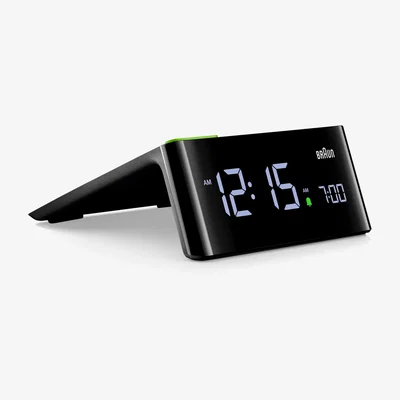 John Lewis Braun BC16 Digital VA LCD Alarm Clock, Black