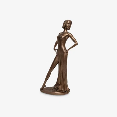 John Lewis Frith Sculpture 'Lady Dancing' Figurine by Mitko Kavrikov, H37cm, Bronze