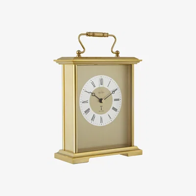 John Lewis Acctim Radio Controlled Carriage Mantel Clock, Gold