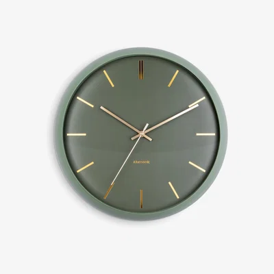 John Lewis Karlsson Globe Analogue Wall Clock, 40cm, Green