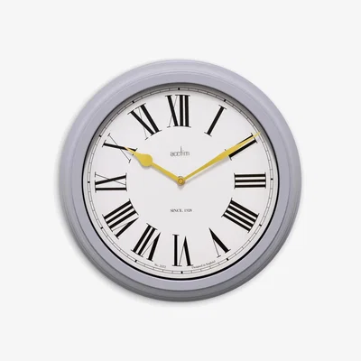 John Lewis Acctim Turin Roman Numeral Analogue Indoor/Outdoor Wall Clock, 35cm, Mist