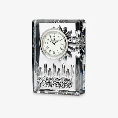 John Lewis Waterford Crystal Lismore Cut Glass Mantel Clock, Small