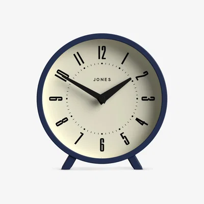 John Lewis Jones Clocks Venus Analogue Mantel Clock, Indigo Blue