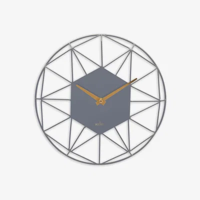 John Lewis Acctim Alva Metal Wire Analogue Quartz Wall Clock, 30cm, Owl Grey