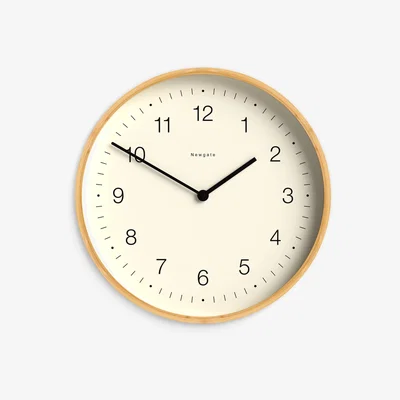 John Lewis Newgate Clocks Mauritius Quartz Silent Sweep Bamboo Wall Clock, 38cm, Natural