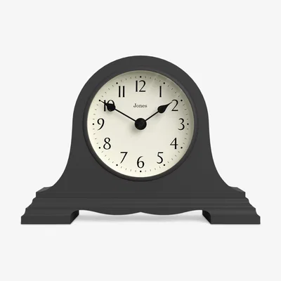 John Lewis Jones Clocks Speakeasy Analogue Mantel Clock, Blizzard Grey