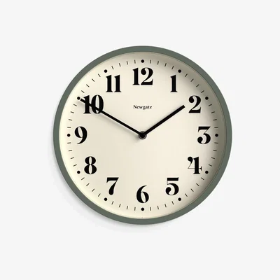 John Lewis Newgate Clocks Number Four Quartz Analogue Wall Clock, 30cm, Asparagus Green