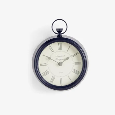 John Lewis ANYDAY John Lewis & Partners Longstock Roman Numeral Quartz Fob Wall Clock, Navy