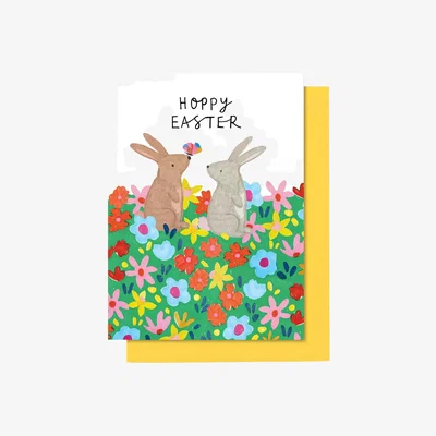 John Lewis Stop the Clock Design Hoppy Bunnies Easter Card