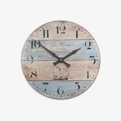 John Lewis Lascelles Coastal Stripe Wall Clock, Dia.36cm, Multi