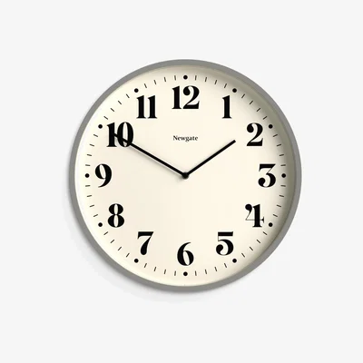 John Lewis Newgate Clocks Number Two Quartz Analogue Wall Clock, 45cm, Grey