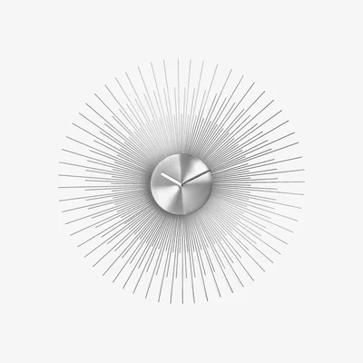 John Lewis John Lewis & Partners Spindle Metal Analogue Wall Clock, 60cm, Silver