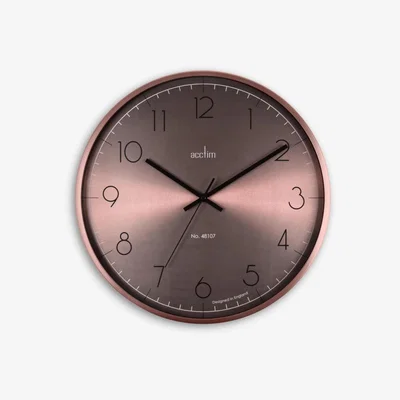 John Lewis Acctim Strada Spun Metal Analogue Quartz Wall Clock, 40cm, Bronze