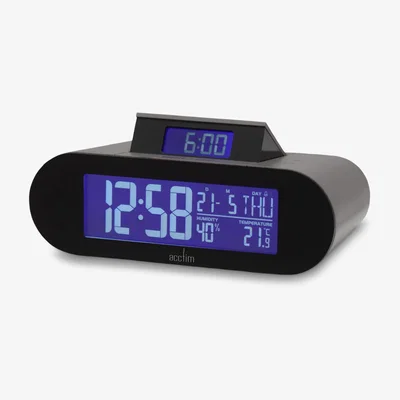 John Lewis Acctim Kian Pop Up LCD Digital Alarm Clock, 15cm