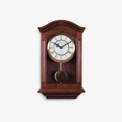 John Lewis Acctim Thorncroft Radio Controlled Westminster Chime Wood Case Pendulum Wall Clock, Brown