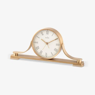 John Lewis Acctim Wardley Napoleon Roman Numeral Mantel & Alarm Clock, Gold