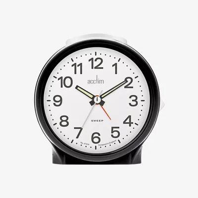 John Lewis Acctim Emma Silent Sweep Analogue Alarm Clock