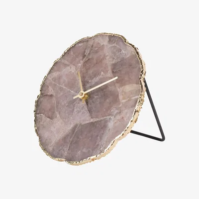 John Lewis Libra Interiors Agate Mantel Clock, Dusky Agate