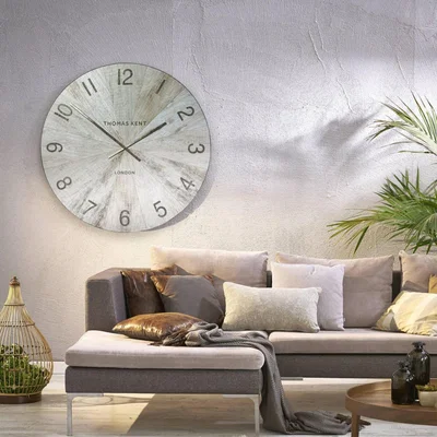Knees Thomas Kent 114cm Wharf Grand Clock - Pickled Oak