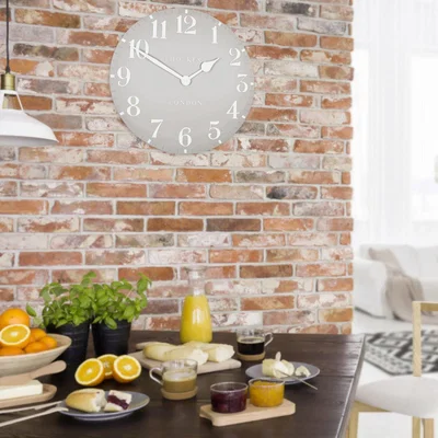 Knees Thomas Kent 50cm Arabic Wall Clock Dove - Grey