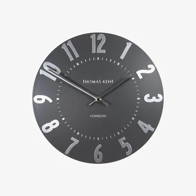 Knees Thomas Kent 30cm Mulberry Wall Clock - Graphite Silver